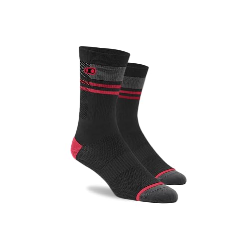 Crankbrothers Icon Socks, Red/Grey, Small/Medium