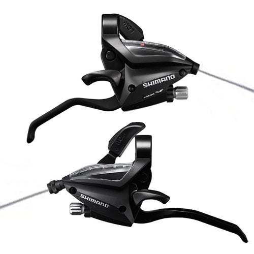 Shimano ST-EF500 EZ fire plus STI set, 2-finger lever, 3 x 8-speed, black