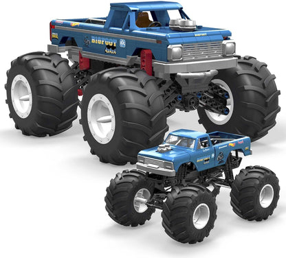 MEGA Hot Wheels Collectible Monster Truck Building Toy for Adults 1:18 Scale Bigfoot with Deluxe Features, for Fans and Collectors, HHD20