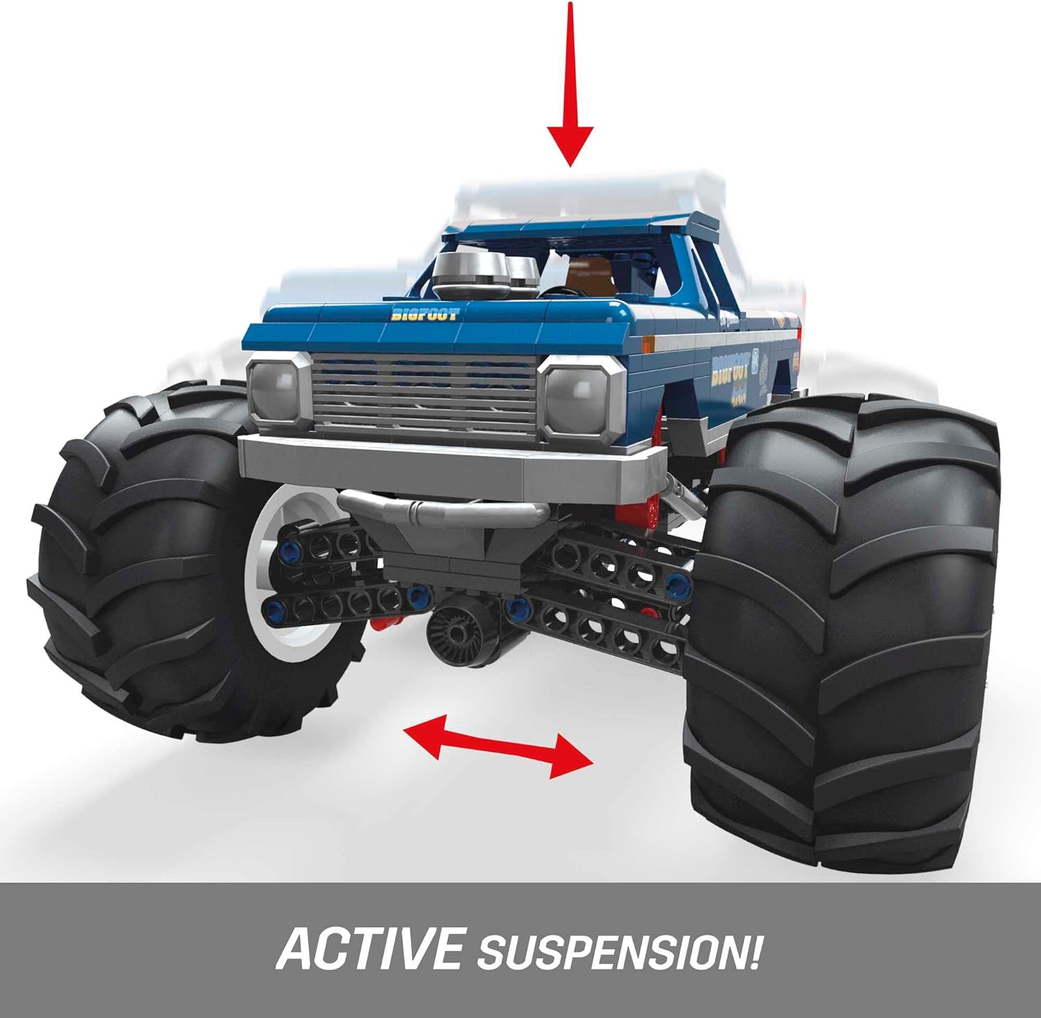 MEGA Hot Wheels Collectible Monster Truck Building Toy for Adults 1:18 Scale Bigfoot with Deluxe Features, for Fans and Collectors, HHD20