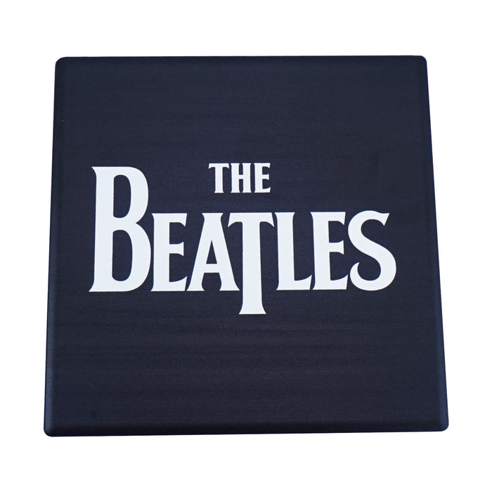 Half Moon Bay | The Beatles Coaster | Ceramic Coasters & Beer Mats | Black Coasters For Man Cave | The Beatles Gifts & Music Gifts | Rock Music Dad Gifts | Beatles Desk Coaster | Cool Room Decor