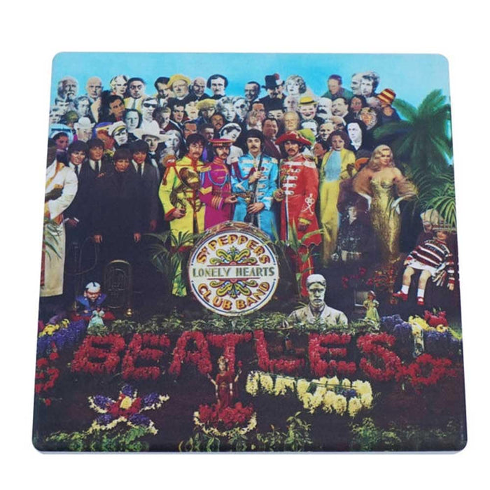 Half Moon Bay | The Beatles Sgt. Pepper Coaster | Ceramic Coasters & Beer Mats | Beatles Coasters For Man Cave | The Beatles Gifts & Music Gifts | Rock Music Dad Gifts | Desk Coaster | Cool Room Decor