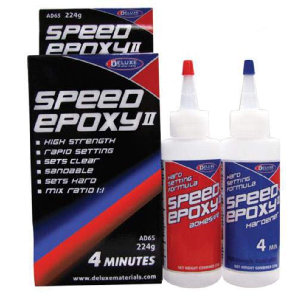 Deluxe Materials AD65 Liquid 224 g Epoxy Adhesive Adhesive – ADHESIVES (Liquid, Epoxy Adhesive, Squeeze Bottle, Blue, Red, White, 224 g, 2 PC (S