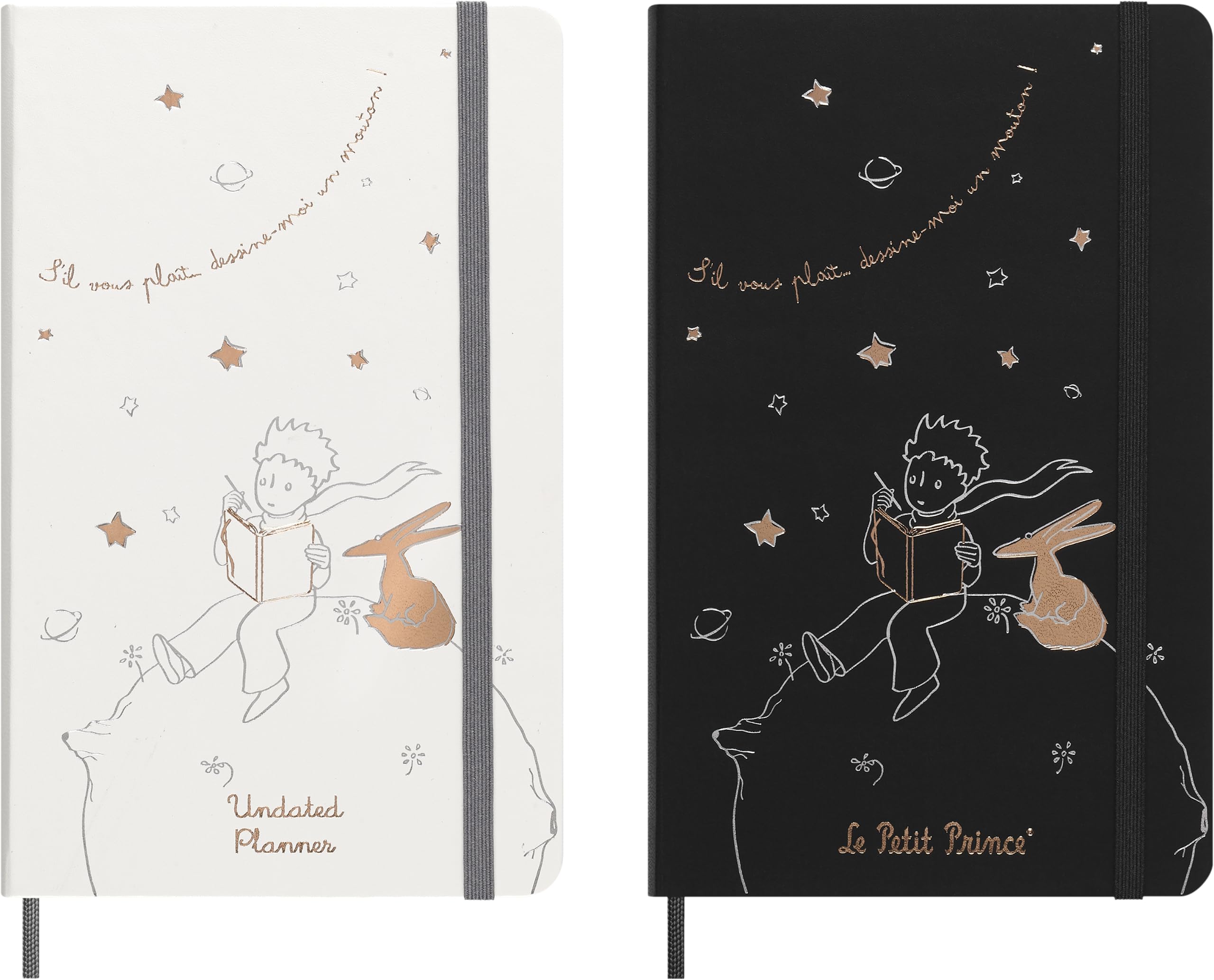 Moleskine Limited Edition Le Petit Prince 80th Anniversary Bundle Box: Undated Planner & Notebook, Large, Ruled, Hard Cover (5 x 8.5)