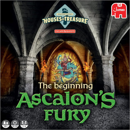 Jumbo, Escape Quests, The Beginning Ascalon's Fury - Jonathan Eaton's Houses of Treasure, Escape Room Puzzle Game, 1-4 Players, Ages 16+