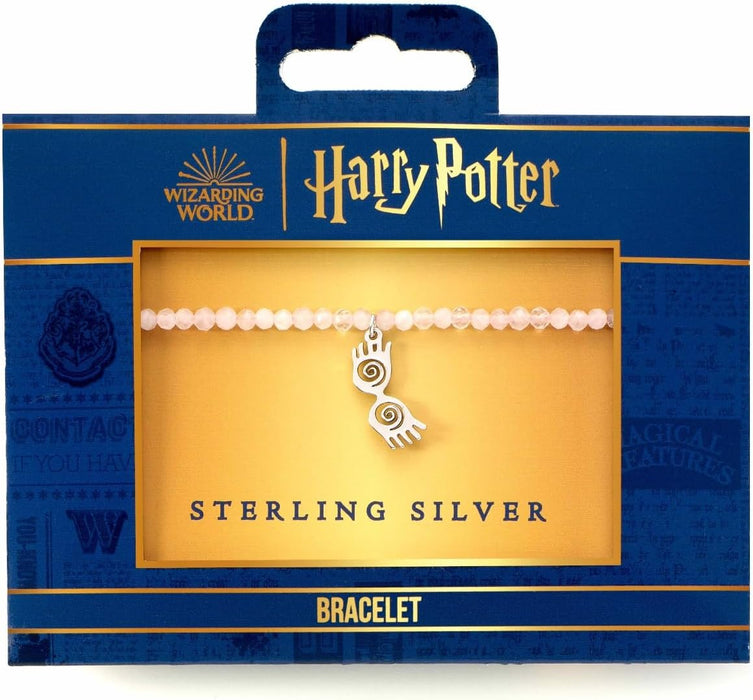 HARRY POTTER Crystal Bracelet with Sterling Silver Luna Glasses Charm