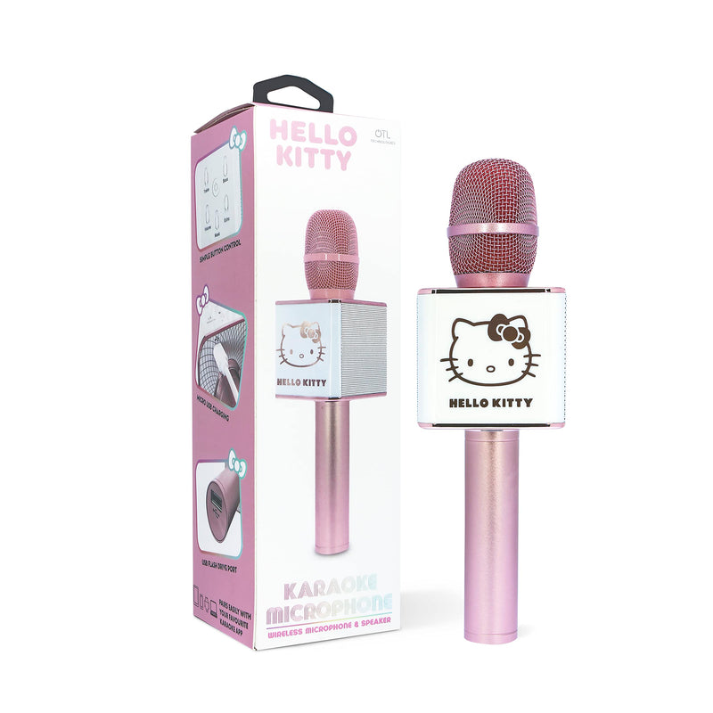OTL Technologies HK0950 Hello Kitty Wireless Karaoke Microphone with Built-in Speaker in Rose Gold Pink