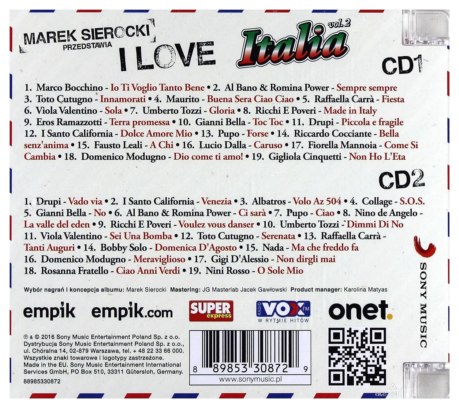 Marco Bocchino / Al Bano / Toto Cutugno: Marek Sierocki Przedstawia: I Love Italia 2