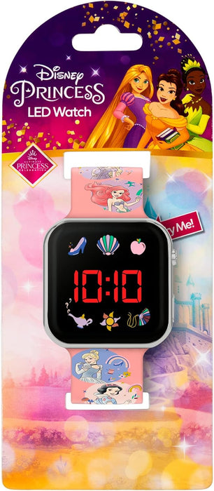 Disney Princess Girl's Digital Quartz Watch with Silicone Strap PN4398