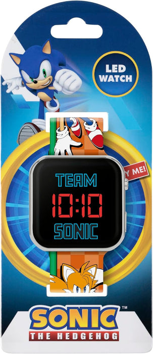 Sonic The Hedgehog Kids LED Orange Strap Watch SNC4322M