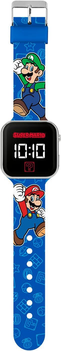 Mario Kids LED Quartz Silicone Blue Strap Watch GSM4259