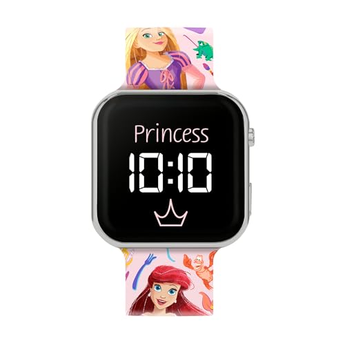 Disney Princess Kids LED Pink Silicone Strap Watch PN4598