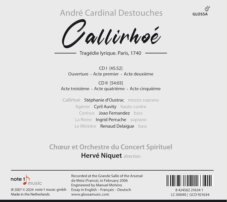 André Cardinal Destouches: Callirhoé
