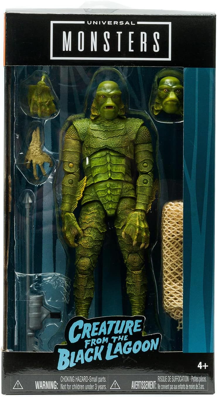 Jada 253251017 Toys Universal Monsters Black Lagoon Creature 6” Deluxe Collector Figure, Green, Standard Size Green Black Lagoon