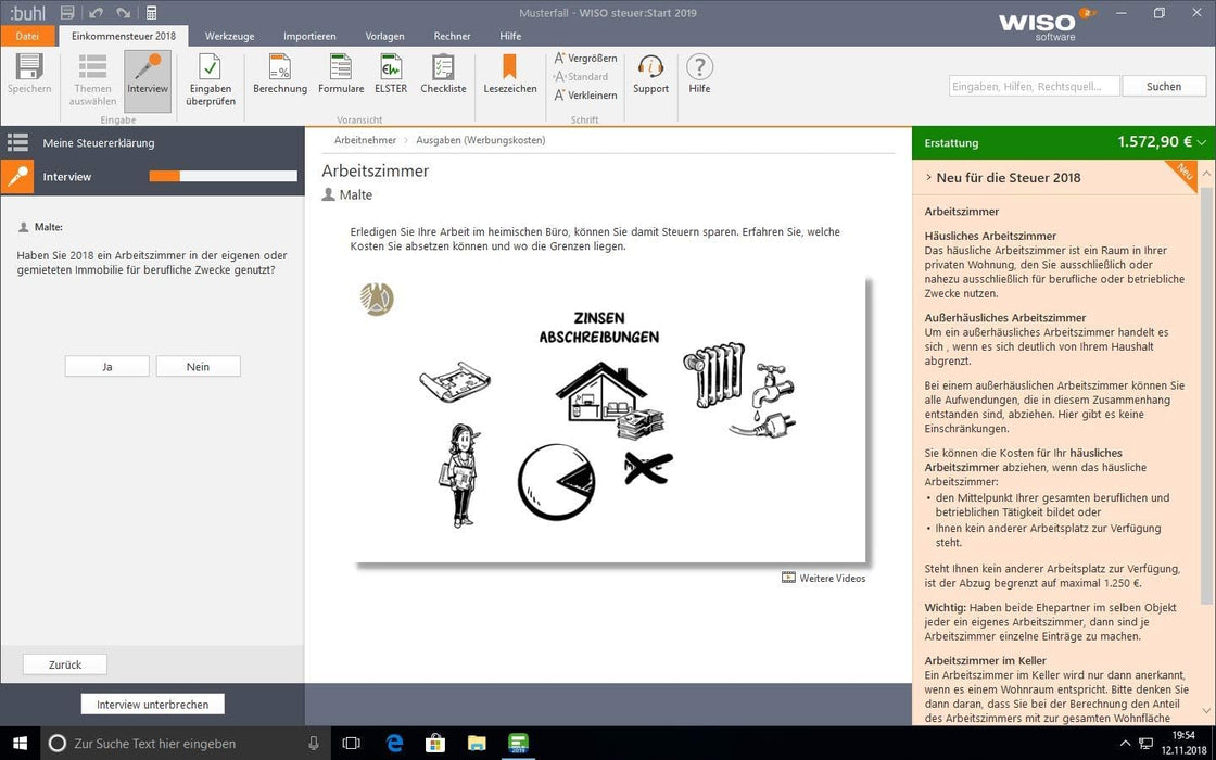 WISO steuer:Start 2019 (für Steuerjahr 2018)