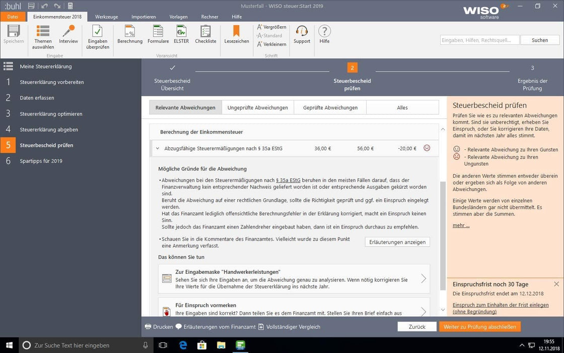 WISO steuer:Start 2019 (für Steuerjahr 2018)