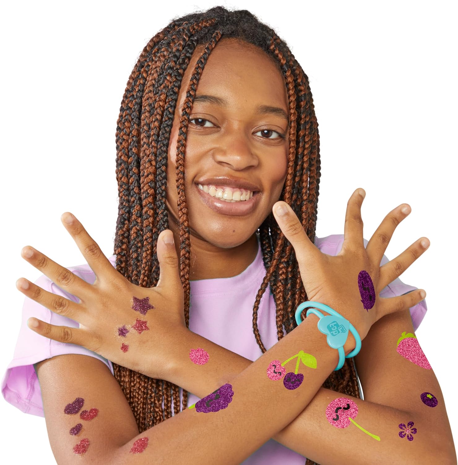 FabLab 24703 Berry Burst Scented Glitter Tattoos, Multi