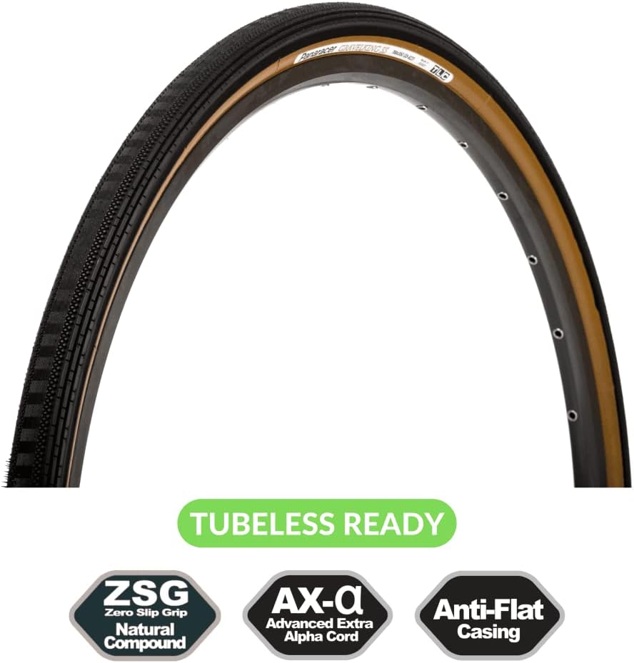 Panaracer GravelKing Semi Slick TLC Folding Tyre 700 x 38c Black/Brown