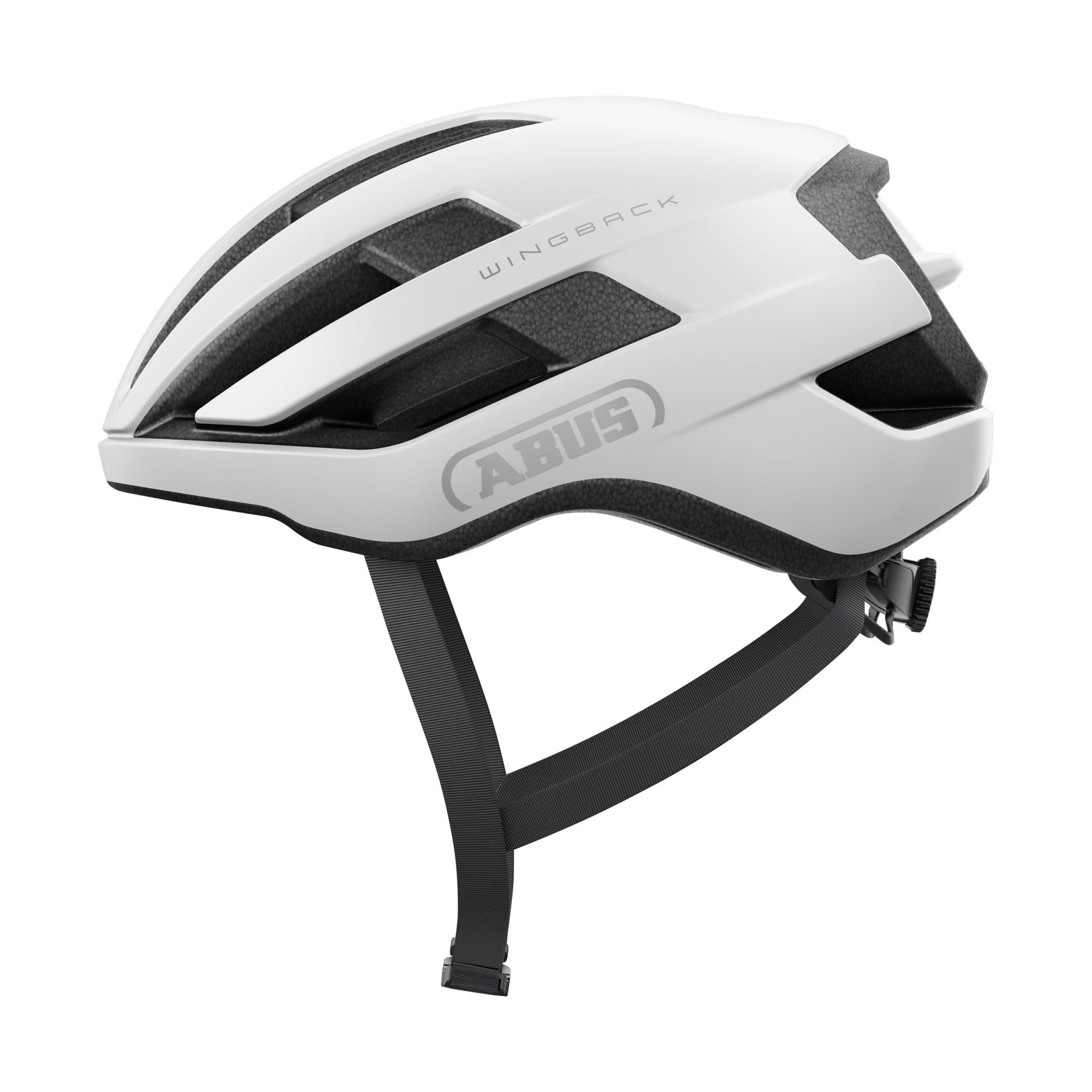 ABUS WingBack Racing Bicycle Helmet - Simple Helmet for Sporty Riding in Everyday Use S (51-55 cm) Weiß (polar white)