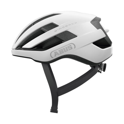 ABUS WingBack Racing Bicycle Helmet - Simple Helmet for Sporty Riding in Everyday Use S (51-55 cm) Weiß (polar white)
