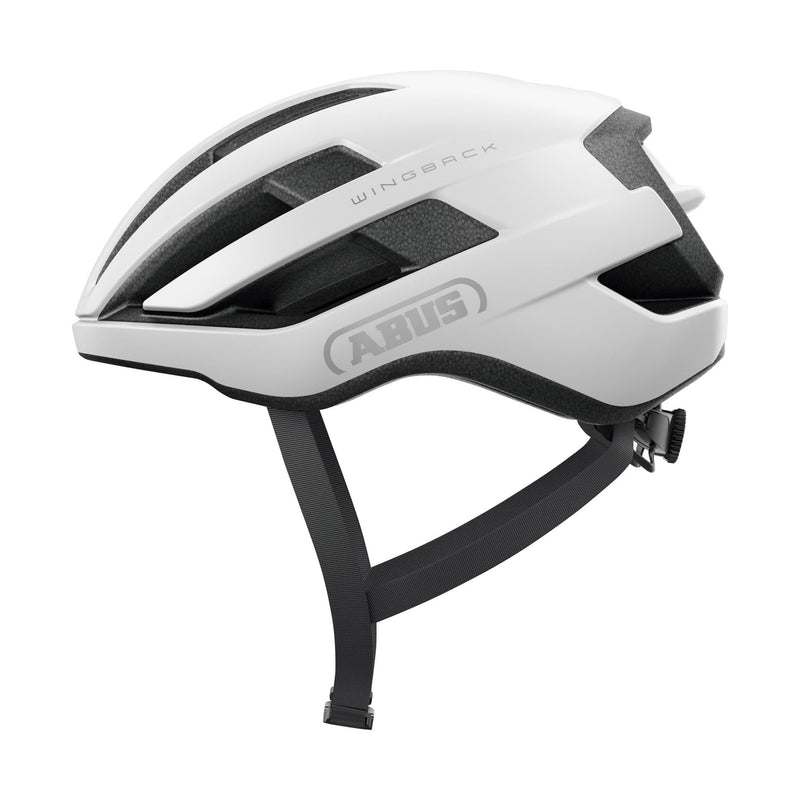 ABUS WingBack Racing Bicycle Helmet - Simple Helmet for Sporty Riding in Everyday Use S (51-55 cm) Weiß (polar white)