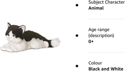 Aurora, 31420, Flopsies Oreo The Cat, 12In, Soft Toy, Black and White