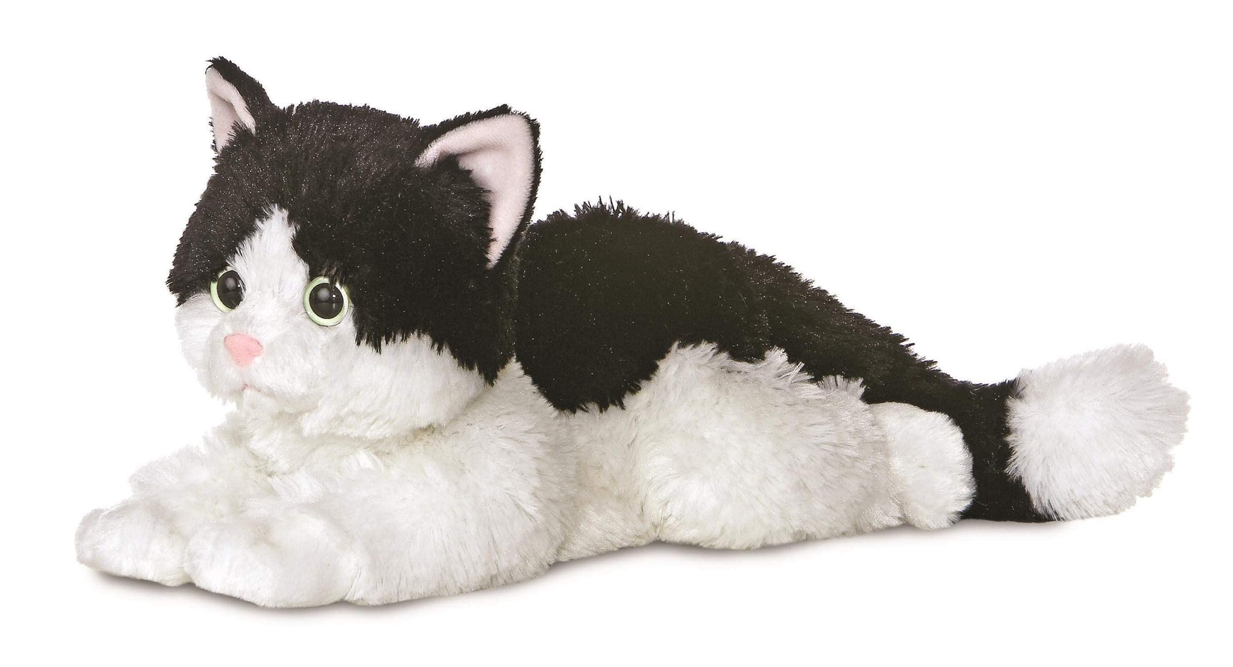 Aurora, 31420, Flopsies Oreo The Cat, 12In, Soft Toy, Black and White
