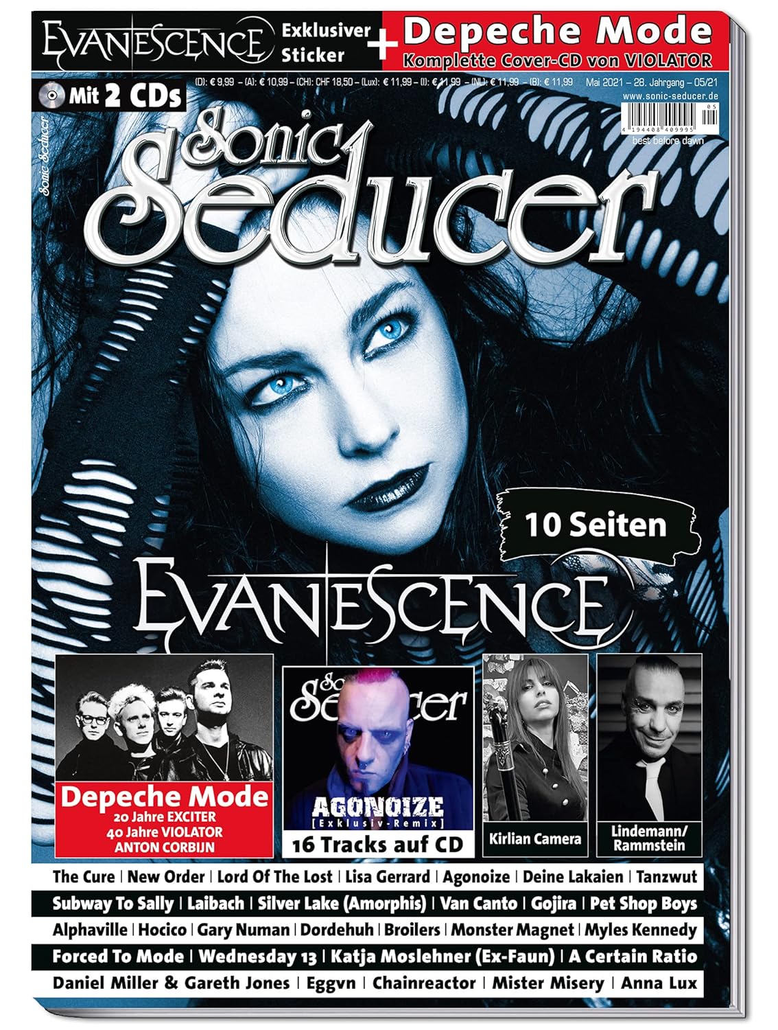 Sonic Seducer 05/ 2021 + Mund-Nasen-Abdeckung + 2CD