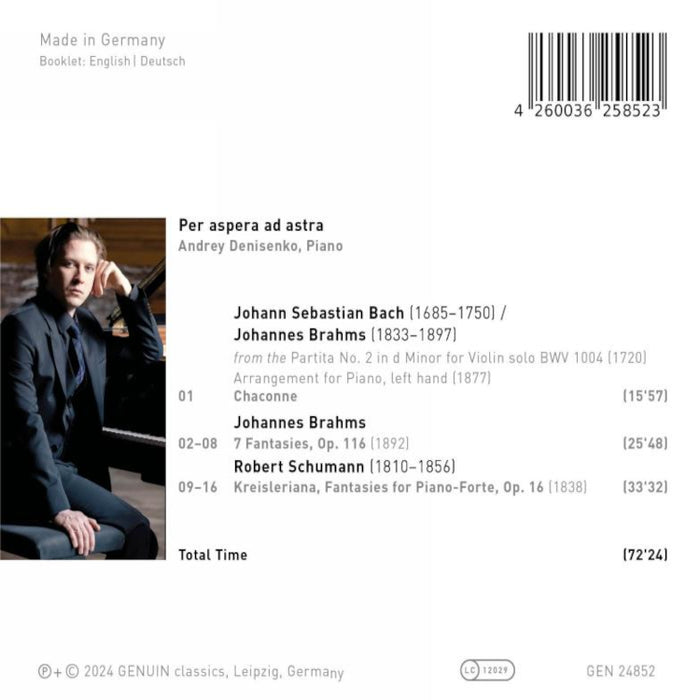 Per Aspera Ad Astra: Piano Works By Johann Sebastian Bach, Johannes Brahms...