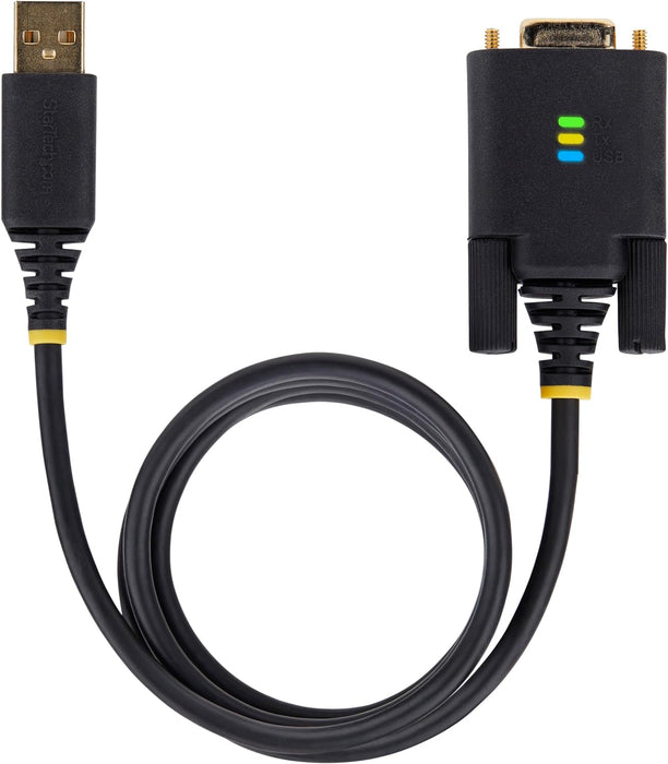 StarTech.com Cable Adaptador USB a Serie de Módem Nulo RS232 3m - Retención COM - FTDI - USB DB9 - Tornillos Intercambiables
