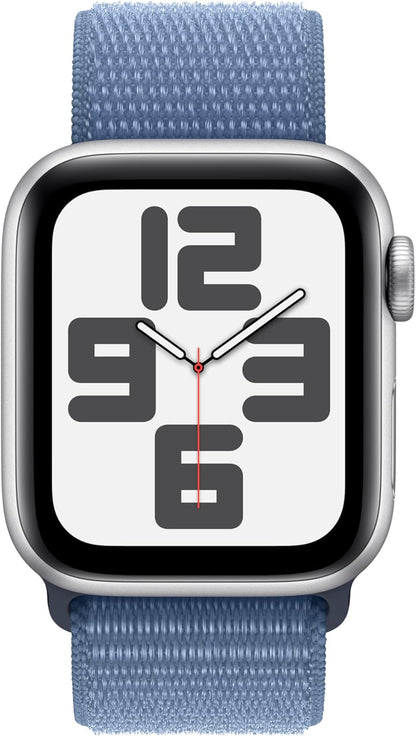 Apple Watch Se (Gps) - 2Nd Generation - 40 Mm - Silver Aluminium - Smart Watch With Sport Loop - Textile - Winter Blue -