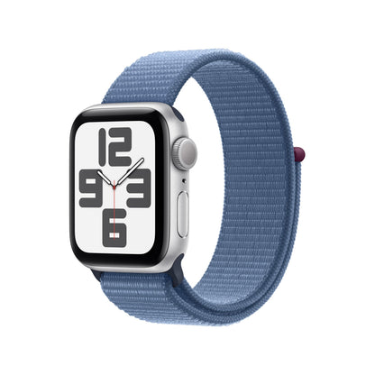Apple Watch Se (Gps) - 2Nd Generation - 40 Mm - Silver Aluminium - Smart Watch With Sport Loop - Textile - Winter Blue -