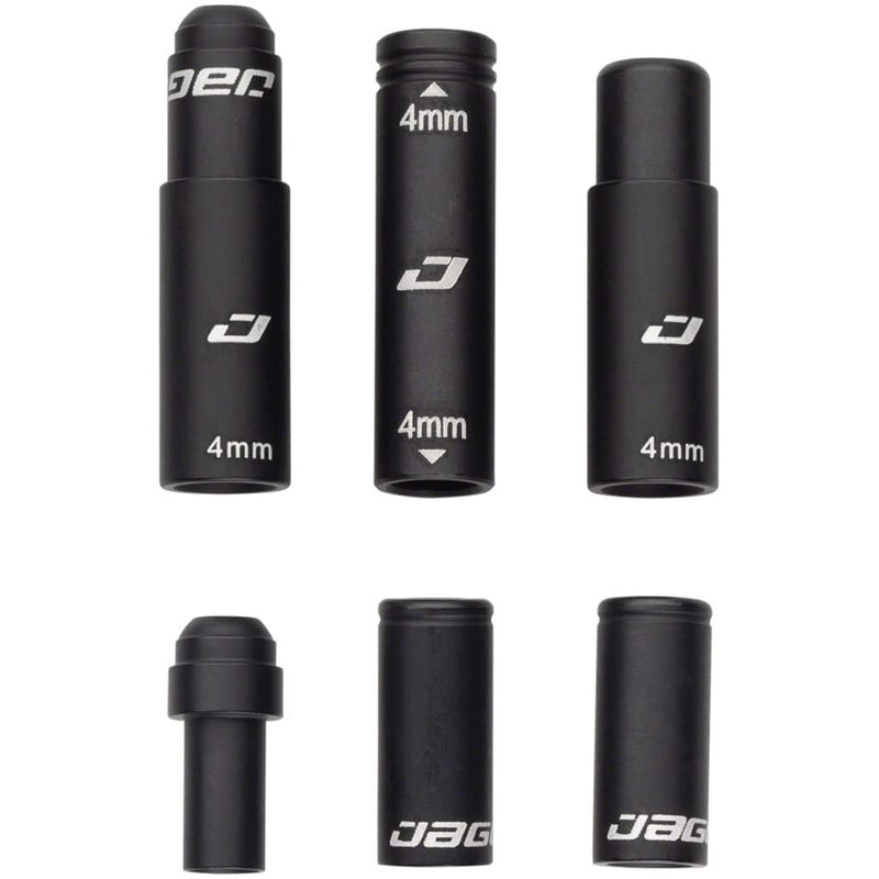 Jagwire 1 x Elite Link Shift End Cap Pack (8 Pieces) – Black Cable Ends Adult Unisex, Black, One Size