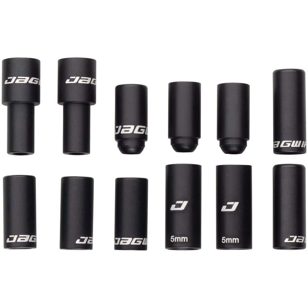 Jagwire Road Elite Link Brake End Cap Pack (12 Pieces) – Black Cable End Caps Adult Unisex, Black, One Size