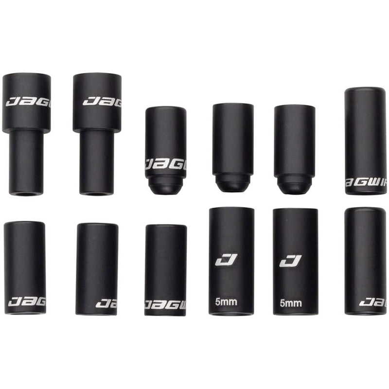 Jagwire Road Elite Link Brake End Cap Pack (12 Pieces) – Black Cable End Caps Adult Unisex, Black, One Size