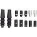 Jagwire Mountain Elite Link Brake End Cap Pack (12pcs) – Black Cable End Caps Adult Unisex, Black, One Size