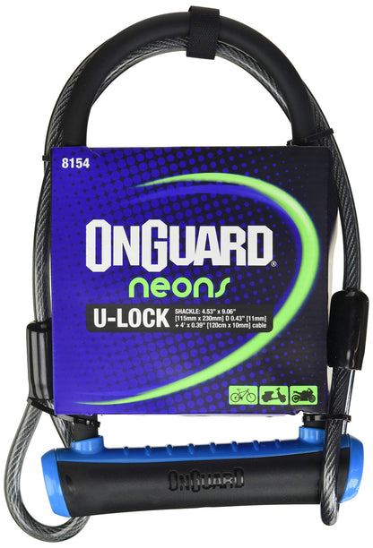 OnGuard 8154BU Neon U-Lock