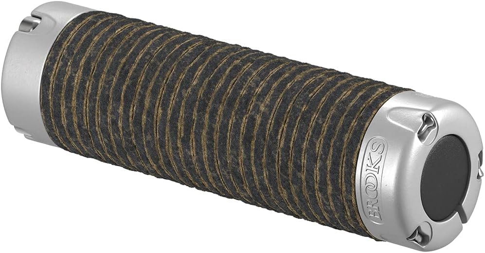 Brooks England Plump Leather Grips (130 + 130 mm) - Black-New22 Unisex Adult Handle - Black, Standard (BLG2LL0A07202