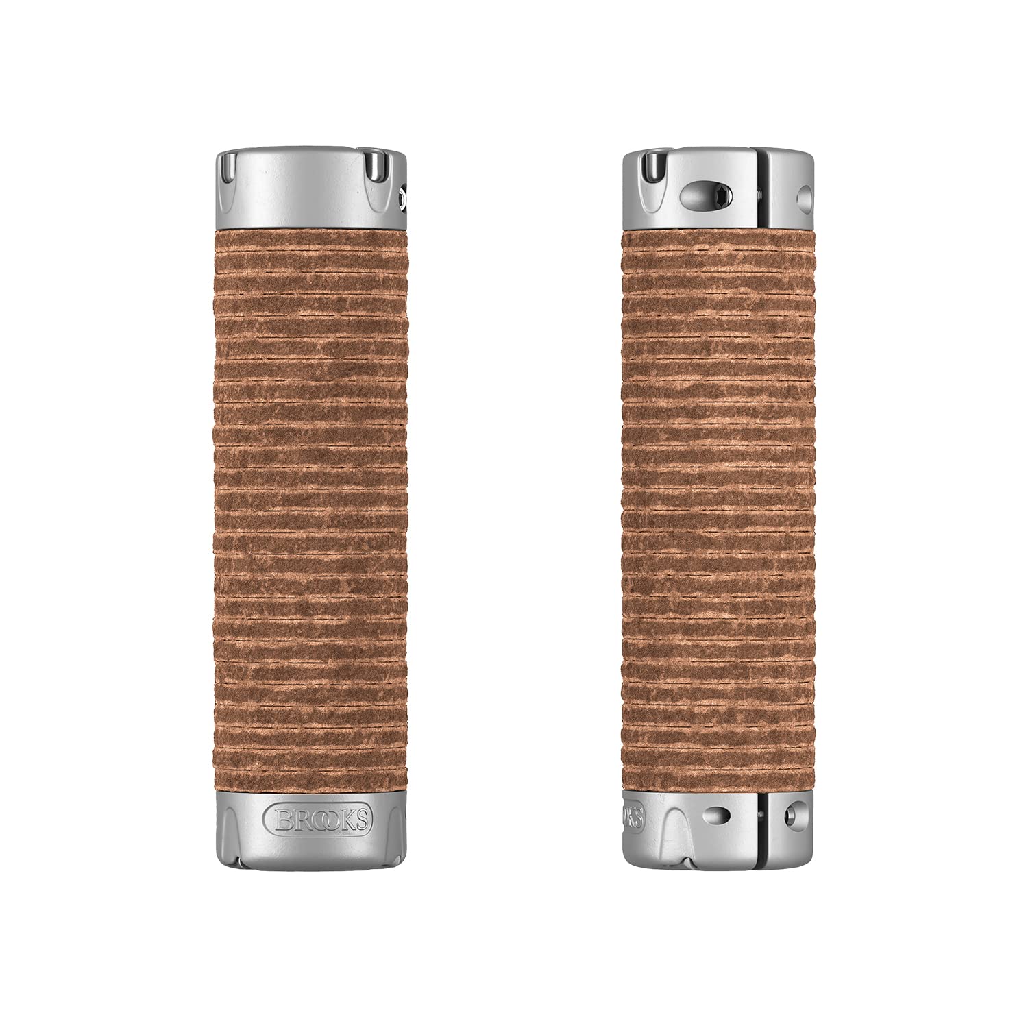 Brooks Plump Leather Grips (130 + 130 mm) Honey-New22 Unisex Adult Handlebar, Bronze, Standard