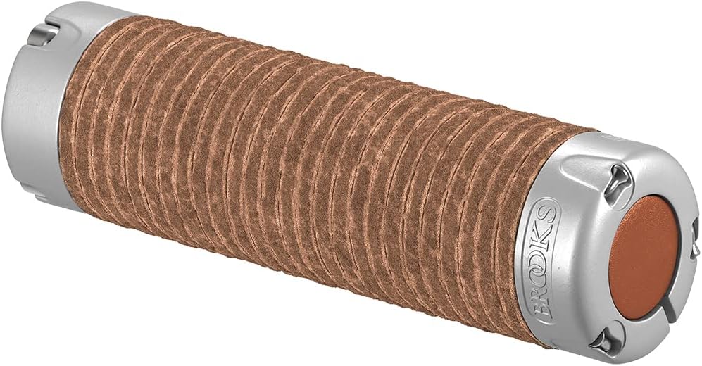 Brooks Plump Leather Grips (130 + 130 mm) Honey-New22 Unisex Adult Handlebar, Bronze, Standard