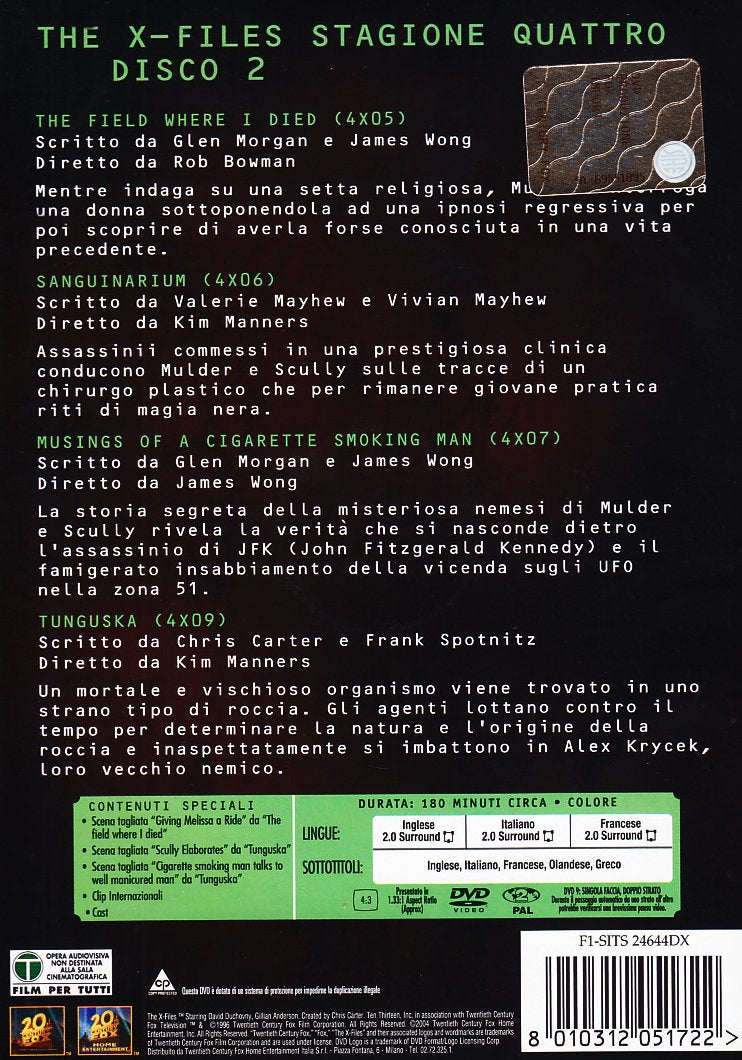 The X-files Stagione 04 Volume 02 Episodi 05-09