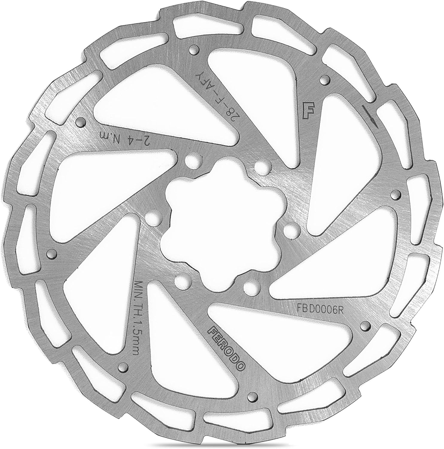 Ferodo MTB 6 Bolt Disc Brake Rotor 140/160/180/203/220mm 220 × 2.0mm