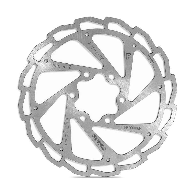 Ferodo MTB 6 Bolt Disc Brake Rotor 140/160/180/203/220mm 220 × 2.0mm