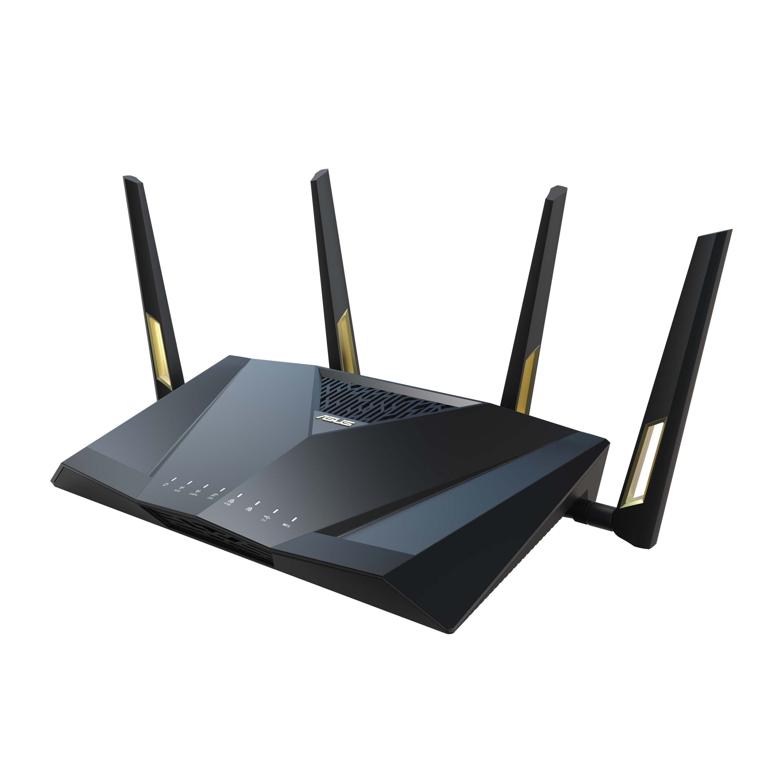 ASUS RT-AX88U Pro (AX6000) Dual Band WiFi 6 Extendable Gaming Router, Dual 2.5G Ports, ASUS Rangeboost Plus, Port Forwarding, Subscription-free Network Security, Instant Guard, VPN, AiMesh Compatible AX6000 Pro Gaming