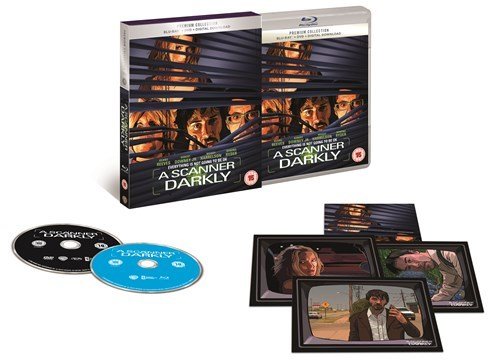 A Scanner Darkly -UK Premium Collection Blu-Ray + DVD + Digital HD + Ltd Ed Art Cards Region Free