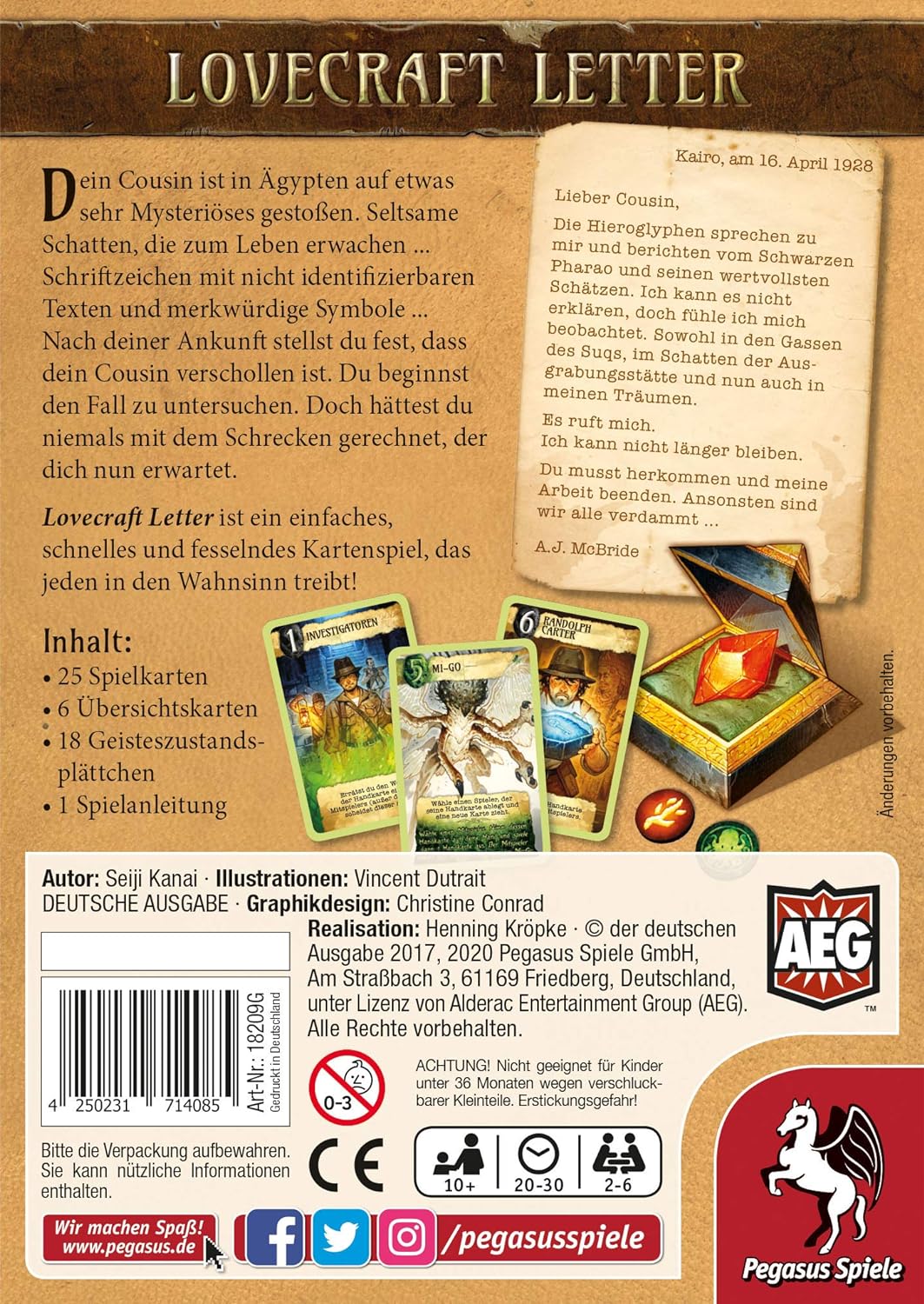 Lovecraft Letter (Spiel).18209G