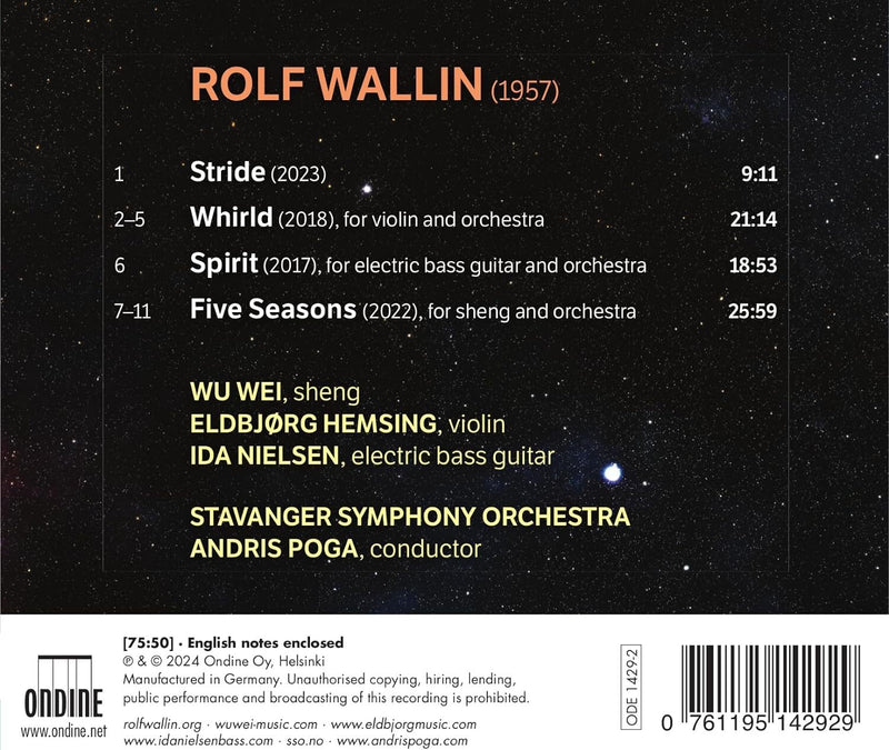 Rolf Wallin: Five Seasons: Whirld/Stride/Spirit