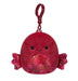 Squishmallows 3.5 inch Clip-on Plush Barella the Raspberry Betta Fish