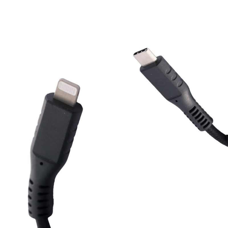 Celly, Cable with USB and Lightning Connectors Black Label Line, PVC Cable with Quick Charge, Cable 2 meters Length, Up to 2.4 A Output Power, Black