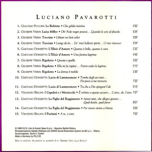 Luciano Pavarotti - Grandi Voci Alla Scala
